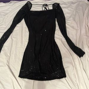 Black Sparkly Long Sleeve Dress. Brand New.